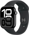 Watch 46mm Jet Black Aluminium Case with Black Sport Band - M/L (MWWQ3) Series 10 EU
