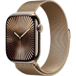 Watch 46mm Gold Titanium Case with Gold Milanese Loop - M/L (MX003) + Cellular Series 10