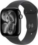 Watch 46mm Jet Black Aluminum Case with Black Sport Band - S/M (MEUW4) Series 11 UA
