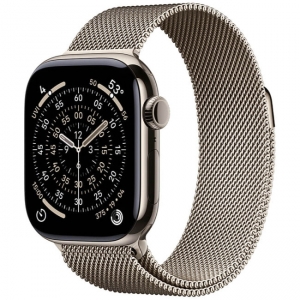 Watch 42mm Natural Titanium Case with Natural Milanese Loop (MF8P4) Series 11