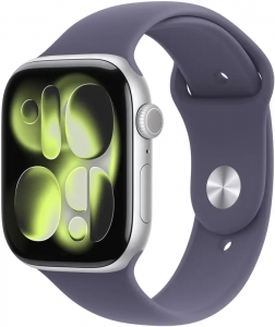Watch 42mm Silver Aluminium Case with Purple Fog Sport Band - S/M (MEU64) Series 11 EU