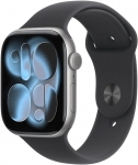 Watch 42mm Space Gray Aluminum Case with Black Sport Band - S/M (MEQW4) Series 11