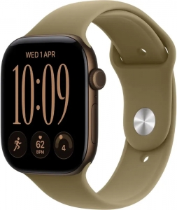 Watch 42mm Dark Bronze Aluminium Case with Olive Sport Band - S/M (MJG44) Series 12 + Cellular