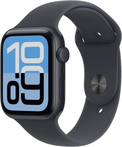 Watch 44mm Midnight Aluminum Case with Midnight Sport Band - M/L (MEHQ4) Series SE3 2025