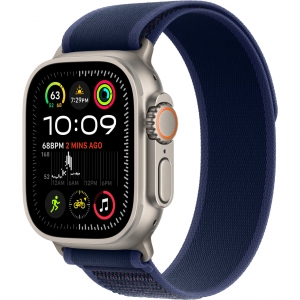 Watch Ultra 2 49mm Natural Titanium with Blue Trail Loop - M/L (MX4L3) EU