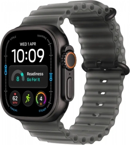 Watch Ultra 4 49mm Black Titanium Case with Translucent Black Ocean Band (MJAY4)